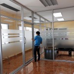 ติดสติกเกอร์ฝ้า ที่ Create Mechatronics